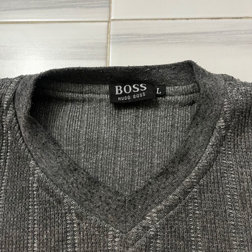 Hugo Boss men's sweater like new, gray and black, size L