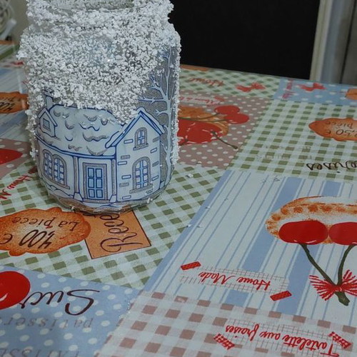 Christmas handmade decorative jar new with lights