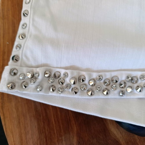 Philipp Plein white shorts with stones, size S