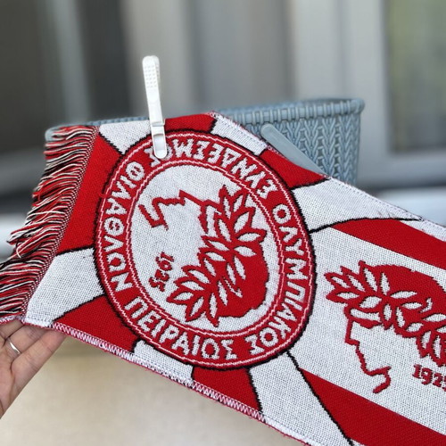 Authentic Olympiakos knitted scarf, official product PAE