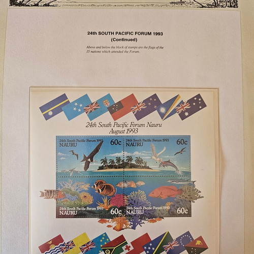South Pacific Forum 1993 Nauru stamps new