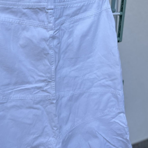 Cotton fabric skirt, white, size L 40 12