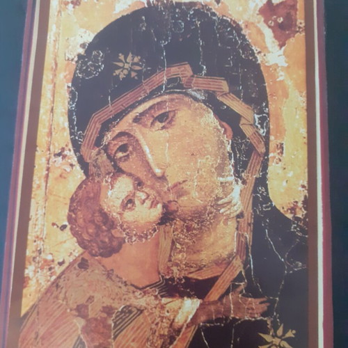 Wooden handmade religious icon new, 39x28 cm, decoupage