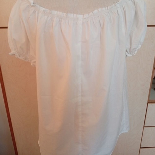 Poplin blouse large handmade white like new