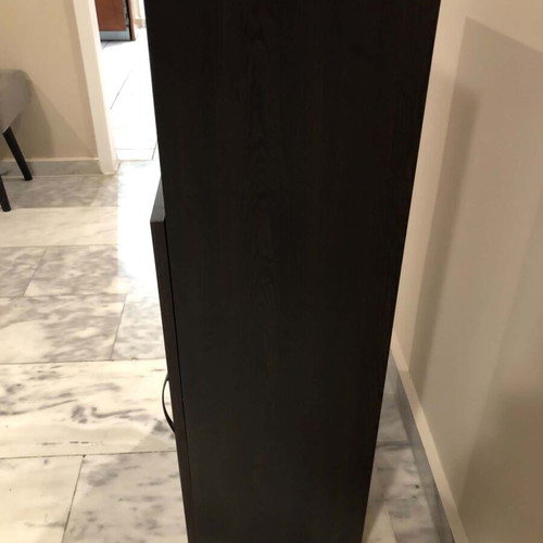 Storage cabinet like new, dark brown, with shelf and door