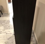 Storage cabinet like new, dark brown, with shelf and door