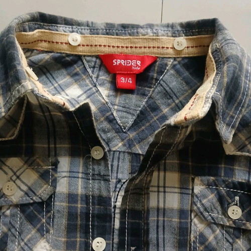 Shirt like new for boys 3-4 years, gray and blue, 98 cm