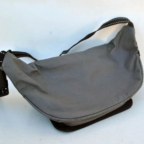 Waist Bag Used Grey and Black Nylon Polyester