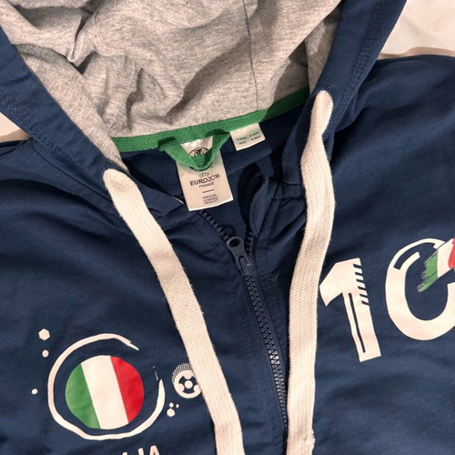 Italy Hoodie Zip-Up like new, size M, navy blue