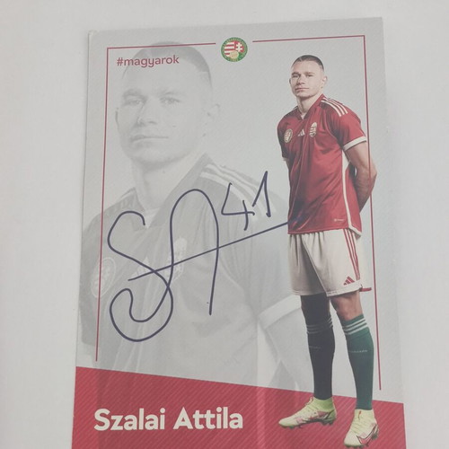 Signed Szalai Attila card, genuine autograph of Fenerbahce defender