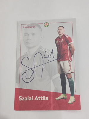 Signed Szalai Attila card, genuine autograph of Fenerbahce defender