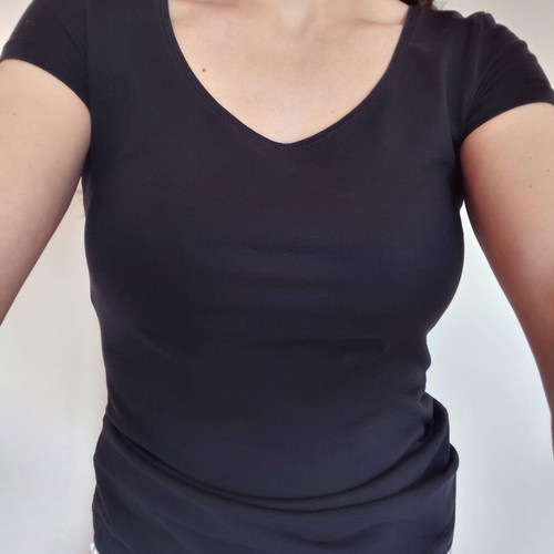 Casual black cotton t-shirt H&M like new, size S