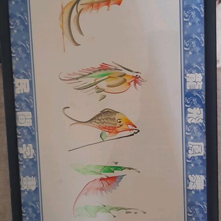 Japanese designs used, set of 2 art prints 78×28cm