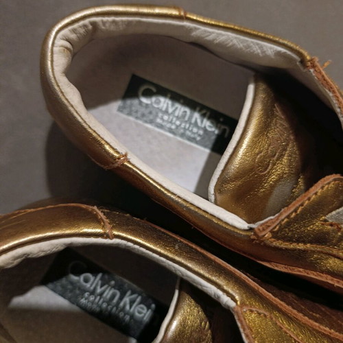 Calvin Klein athletic shoes like new, size 38, gold vintage design