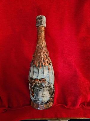 Decorative bottle handmade with artistic designs