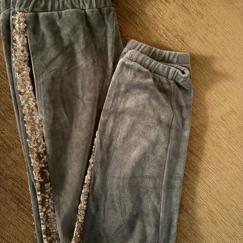SugarFree velour tracksuit like new, green and gold, XS