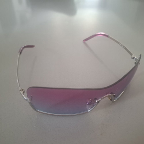 Envy vintage sunglasses used, Y2K shield pink purple gradient