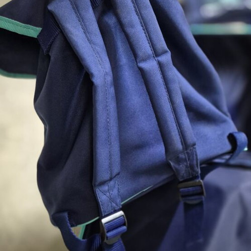 Children's suitcase used with 2 matching bags, blue