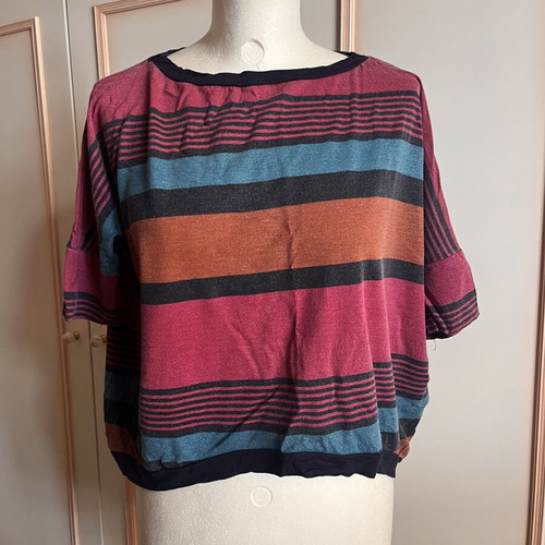 Stradivarius multicolored short-sleeve top like new