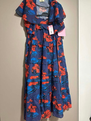 Karavan Set with skirt Miriam new, blue and red, S/M