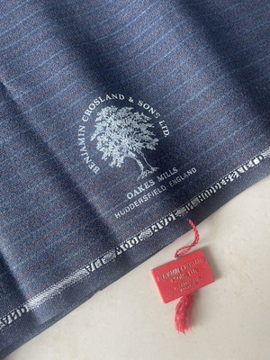 Benjamin Crosland & Sons Ltd. blue fabric for suits new