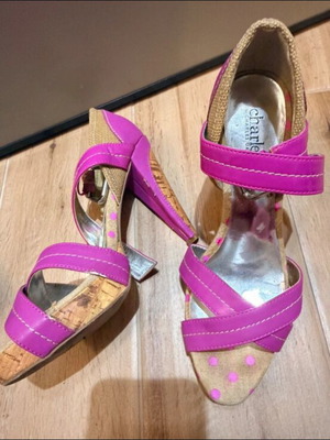 Charles Footwear pink platform sandals size 38 used