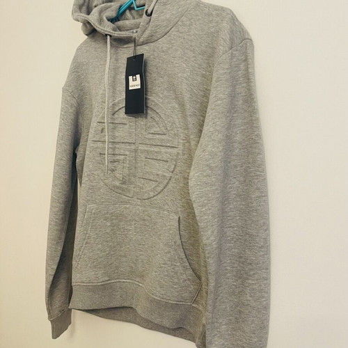 North West grey hoodie with embossed logo, medium