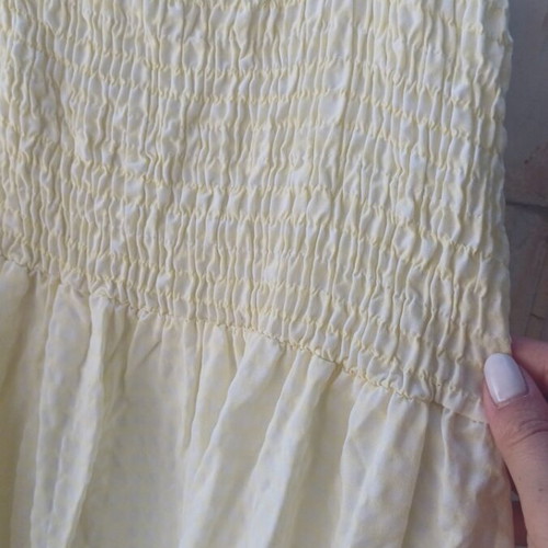 Vintage dress yellow and white checkered, like new