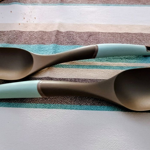 Set of two plastic spoons new and unused