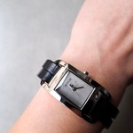 Morgan Women's Watch with 5 Leather Straps in Black/Pink/White/Silver