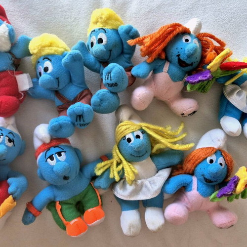 Plush Smurfs used from 2000