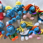 Plush Smurfs used from 2000