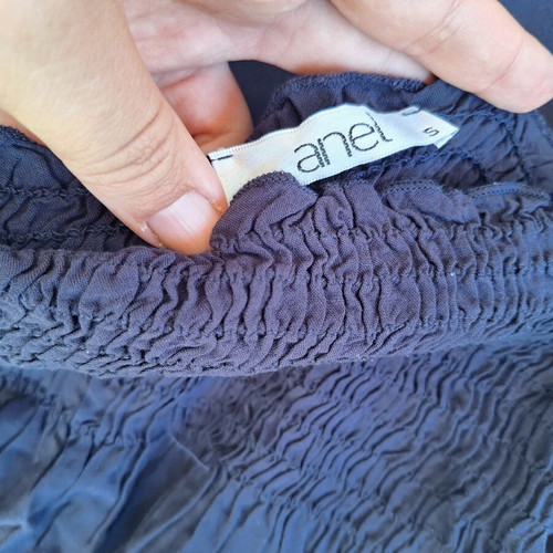 Anel dark blue strapless maxi dress like new, viscose, size small