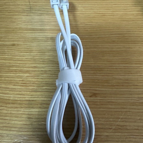 Telephone cables new, set of 6 pieces, 3 white and 3 black