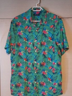 LCW shirt XL new, green floral pattern