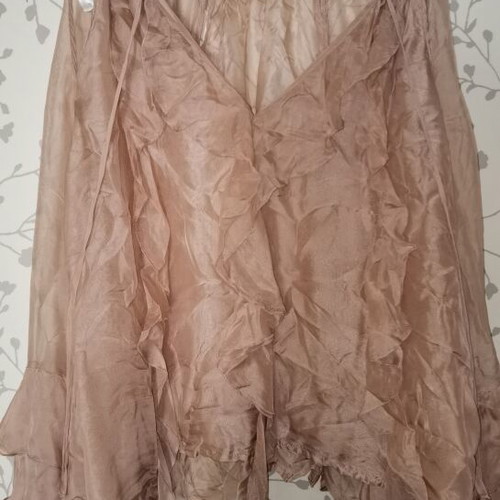 Zini Silk Blouse like new, pink, size M
