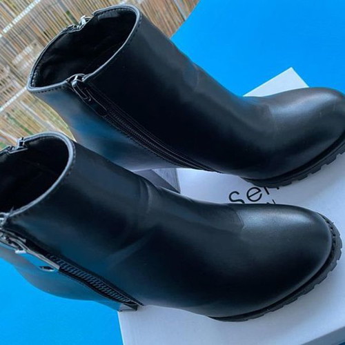 Sixth Sens Collection boots used, black, size 36, eco leather