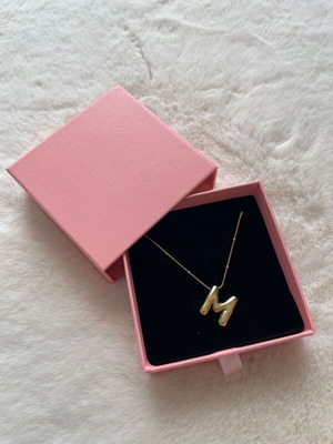 Monogram Necklace M new, gold color