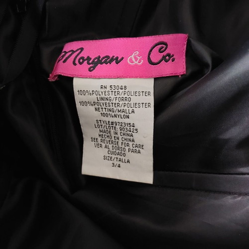 Strapless dress Morgan and Co. black with white tulle like new, size S