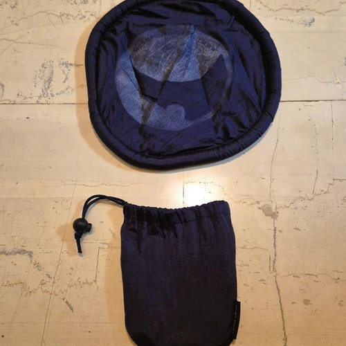 Frisbee Ticket to the Moon navy blue like new, fabric