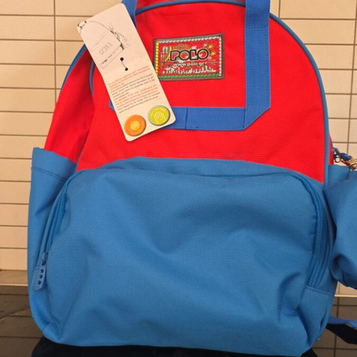 Polo Backpack for Boys new, multicolor with wallet