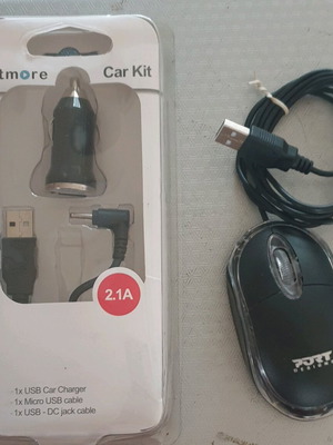 Φορτιστής αυτοκινήτου Bitmore με ενσύρματο ποντίκι και καλώδιο USB-DC jack καινούργιο