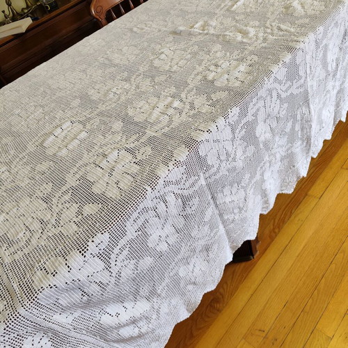 Knitted handmade blanket used 200x200