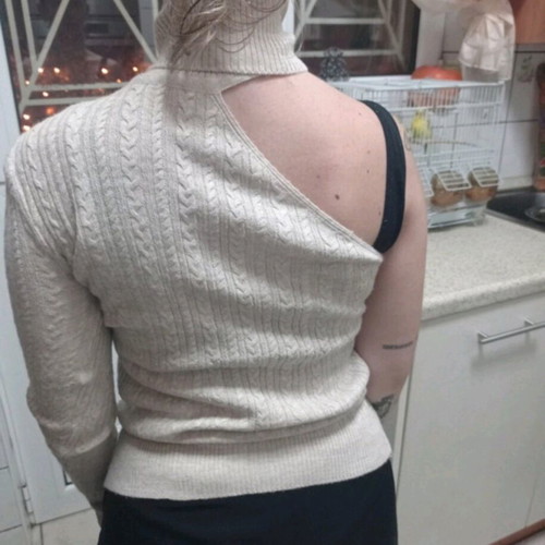 One Shoulder Blouse beige like new