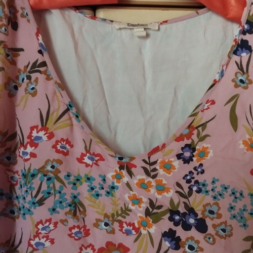 Deerberg Viscose Dress for Curvy Girls, Like New, Pink Floral, XXL