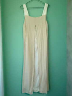 FALF long dress white-beige like new with open back