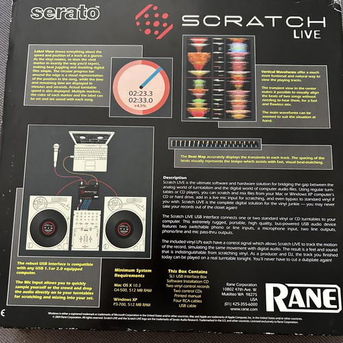 Rane Serato Scratch Live SL-1 audio interface used