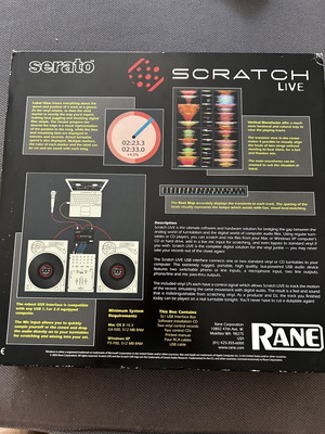 Rane Serato Scratch Live SL-1 audio interface used