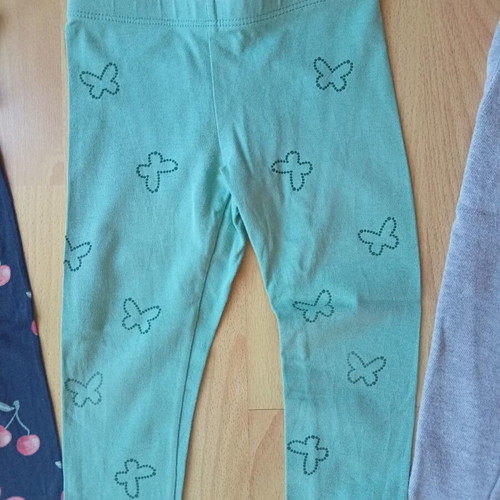 Girls' leggings pants and shorts used, ages 3-4, sizes 98-104 cm