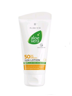 Αντηλιακή λοσιόν SPF 50 Aloe Vera 75ml καινούργια, αδιάβροχη, για ευαίσθητη επιδερμίδα